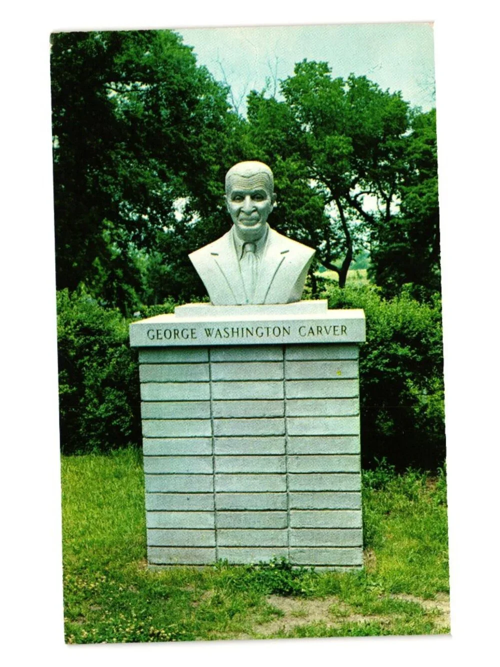 Bust Of George Washington Carver Postcard Monument National Missouri Landmark